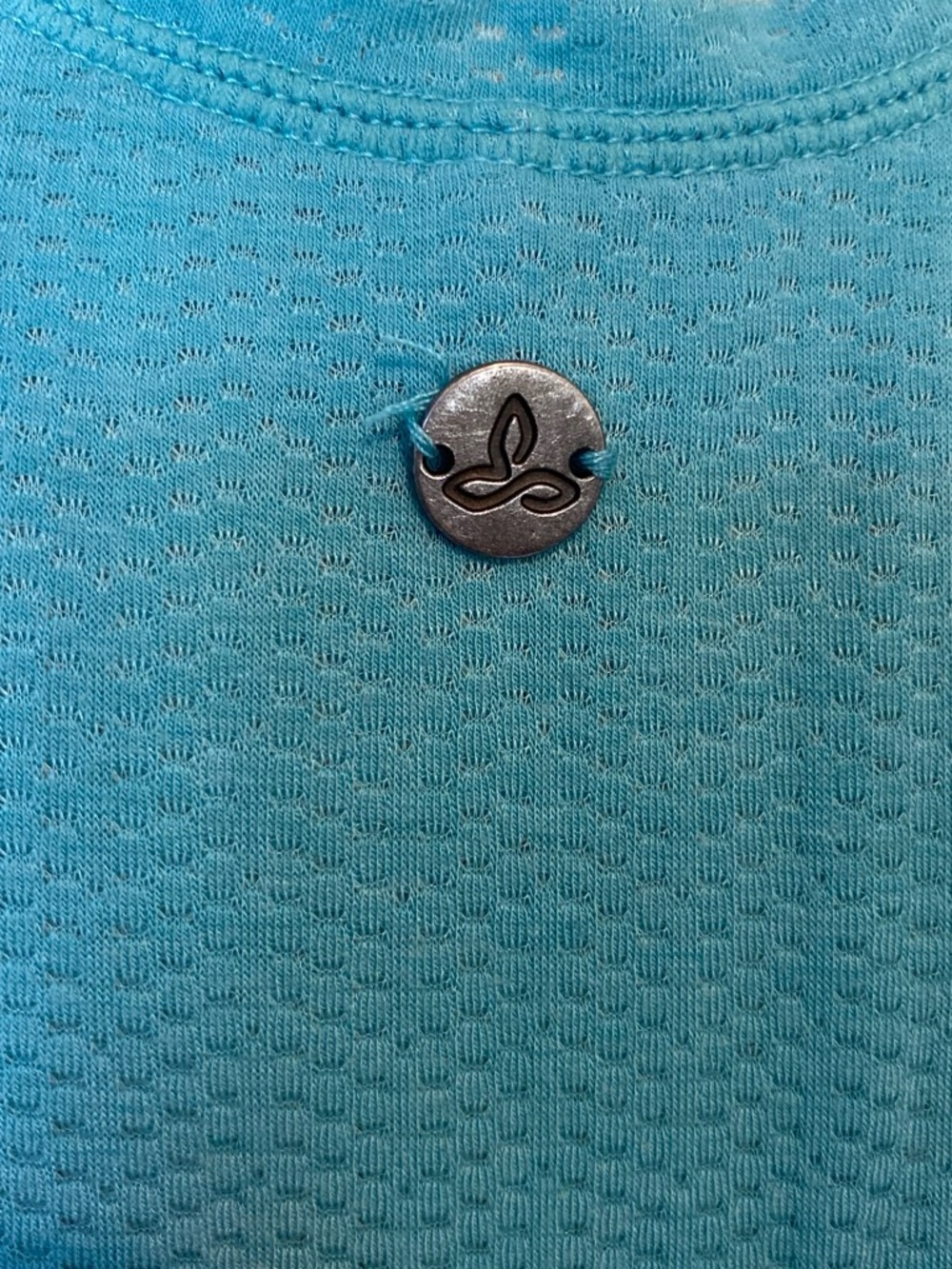 Prana Turquoise Blue Mesh Racerback Tank - Picture 3 of 4